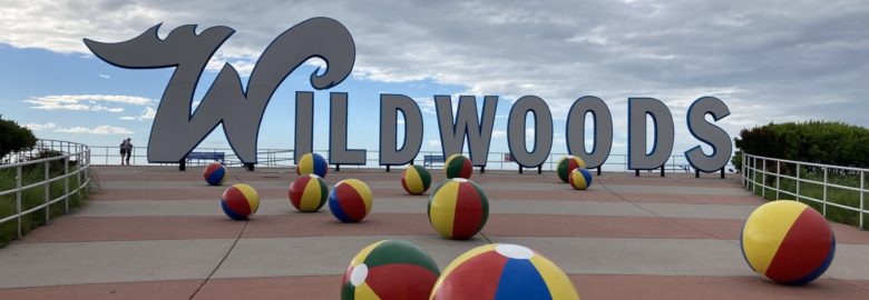 Wildwoods Welcome Sign and Beach Balls